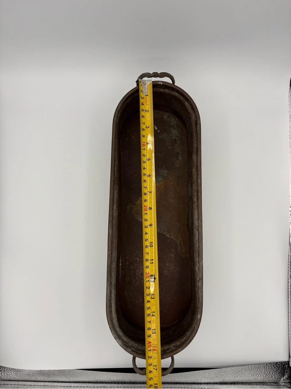 MCM Brown Metal Planter Tray